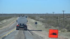 Vialidad Nacional trabaja sobre la Ruta 22 entre Chelforó y Chimpay