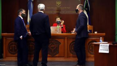 La jueza Daniela Zágari preside elpriemr juicio por jurados en Viedma. Foto: Marcelo Ochoa.