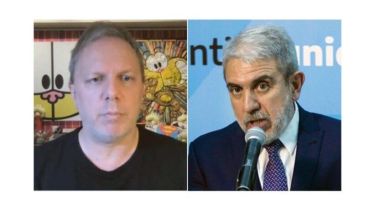 Nik y el ministro Aníbal Fernández. La intimidación llegó hasta la SIP. 