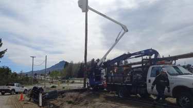 Dina Huapi fue una de las ciudades más afectadas por el temporal de viento. Foto: Gentileza Municipalidad
