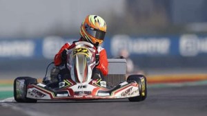 Albert aprobó su examen en el Mundial de karting