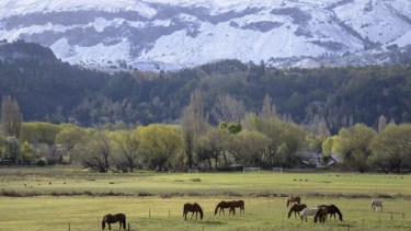 San Martín de los Andes: los cerros amanecieron con un manto blanco. Foto: Patricio Rodríguez. 