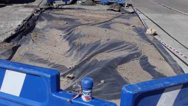 Los trabajos de bacheo se realizaron en distintos sectores de la ciudad.