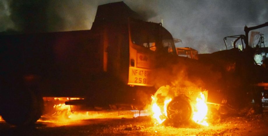 Las llamas devoraron las instalaciones de las termas en  Collipulli. Fue uno de los últimos ataques en Chile. 