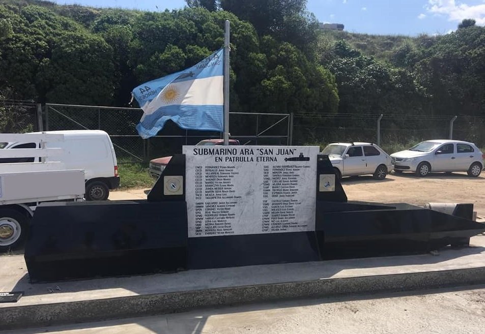 El memorial que recuerda a los tripulantes del ARA San Juan. Archivo.

Foto: gentileza 