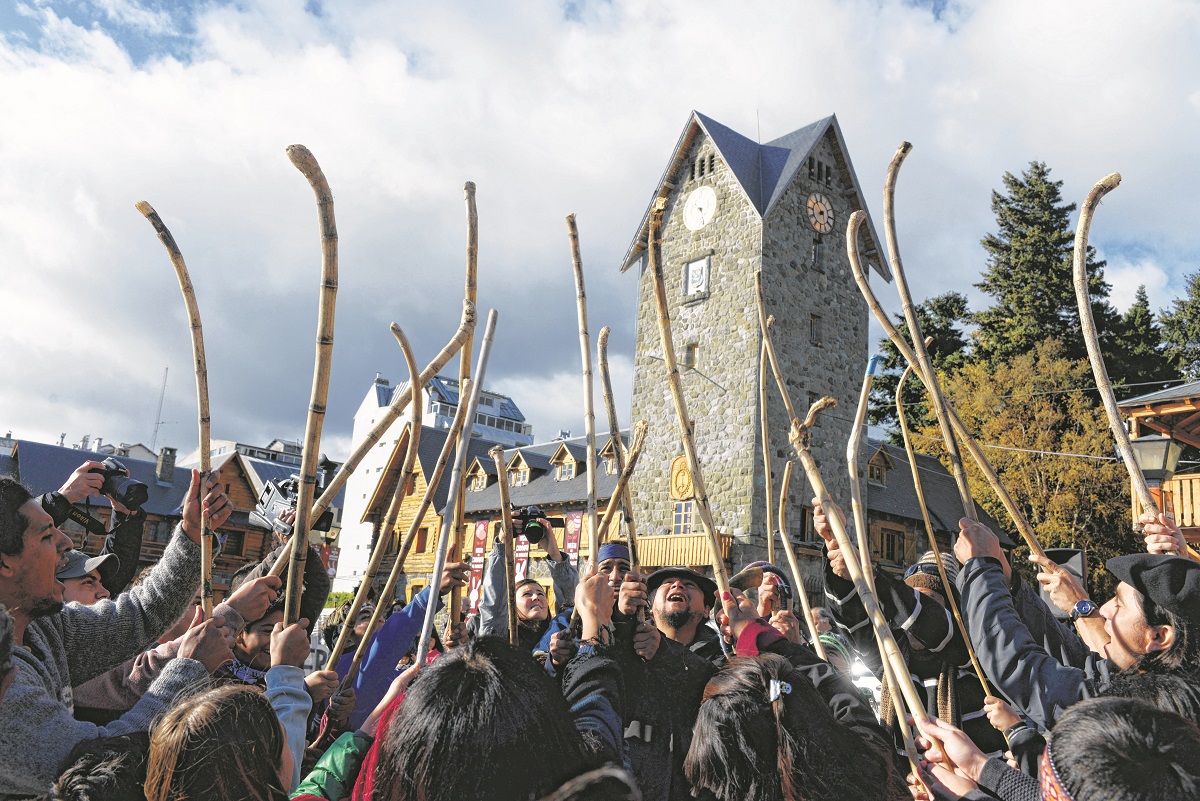 Integrantes de comunidades mapuches respaldan la prórroga de la Ley de Emergencia Territorial Indígena. Archivo