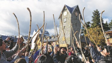 Integrantes de comunidades mapuches respaldan la prórroga de la Ley de Emergencia Territorial Indígena. Archivo