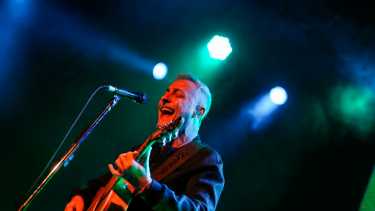 Momentos de Pedro Aznar en la Plaza San Martín de Roca. Fotos: Juan Thomes