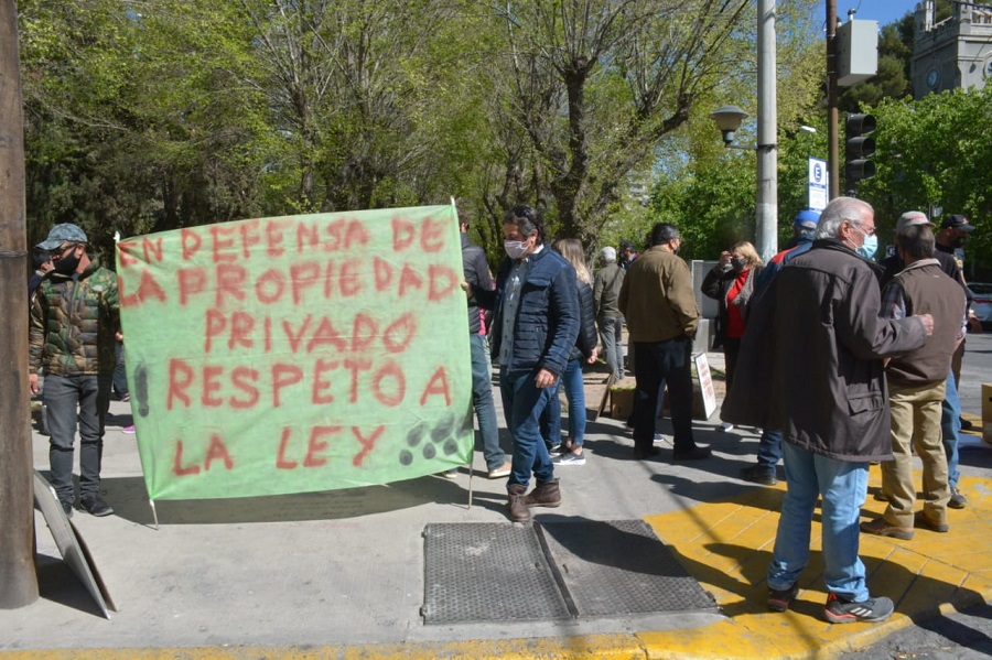 "Que se respete la propiedad privada", fue la consigna de la protesta de octubre. Foto archivo: Yamil Regules.