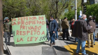 "Que se respete la propiedad privada", fue la consigna de la protesta de octubre. Foto archivo: Yamil Regules.