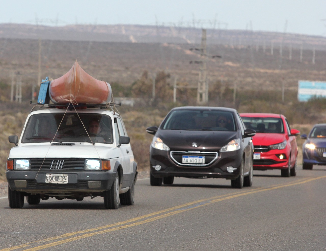 La zona de Arroyito y Senillosa registran el mayor flujo vehicular. Foto: Oscar Livera