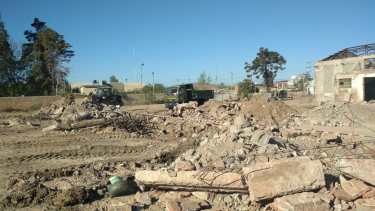 La imagen actual del predio ubicado en el acceso Martín Fierro, cerca del cruce con la Ruta 65. Foto Gentileza.