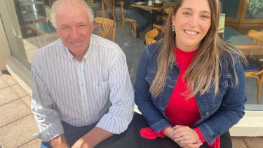 Castañeira acompañada por Acides Christiansen Foto: Gentileza