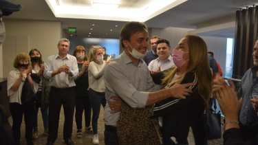 Peláez se mostró contento por el resultado de las elecciones a concejales en Neuquén capital. (Yamil Regules) 