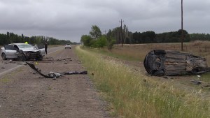 Un herido grave tras un choque frontal sobre la ruta Nacional N° 3, entre Viedma y San Javier