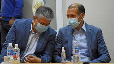 Gutiérrez y Figueroa en tiempos de barbijos y de sentarse juntos. (Foto archivo Florencia Salto).-