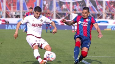 Malcorra, jugador nacido en Río Colorado que milita en Lanús y jugó 73' ante San Lorenzo. 