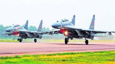 La demostración de fuerza de Pekín comenzó el viernes, en ocasión del Día Nacional de China.