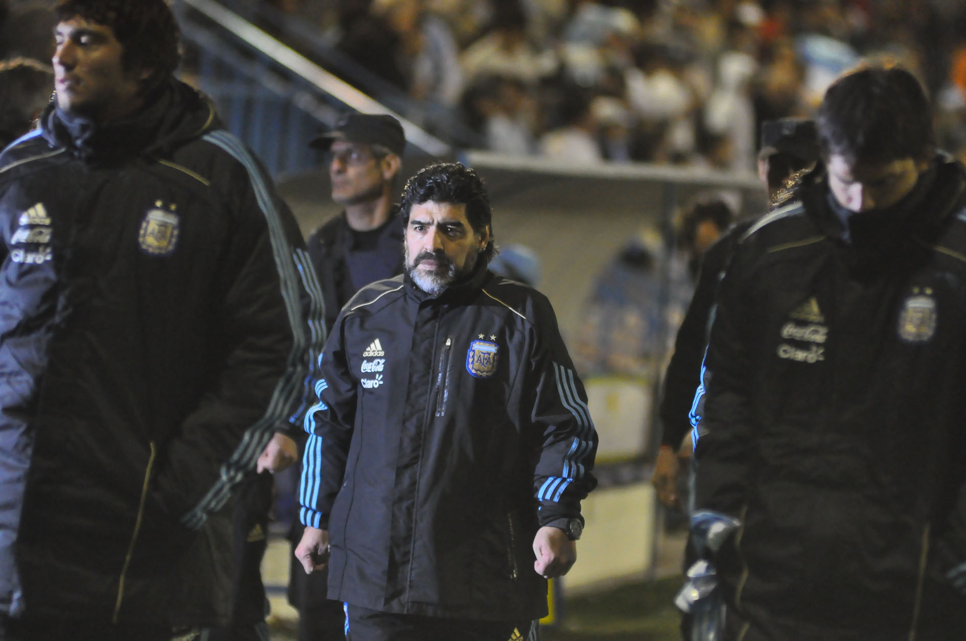 Maradona en Cutral Co. Foto:: Yamil Regules 