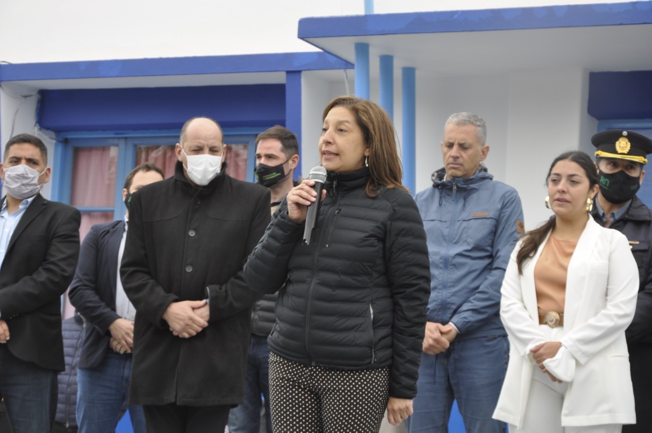 La gobernadora Carreras durante el acto de aniversario de Valchetta (Foto: José Mellado)
