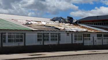 El día después del temporal en la escuela 315. Foto: gentileza