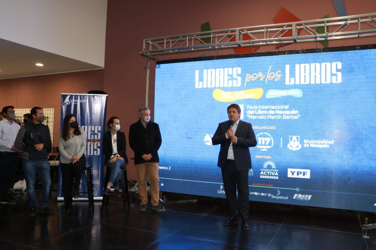Gaido y Gutiérrez presentaron oficialmente la Feria del Libro que se hará del 7 al 10 de octubre. (gentileza)