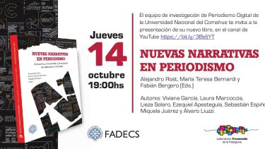 “Nuevas Narrativas en Periodismo“, el libro que presenta hoy el Laboratorio Transmedia de la UNCo