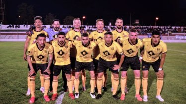 Formación de Deportivo Madryn en el partido de anoche en Patagones. 