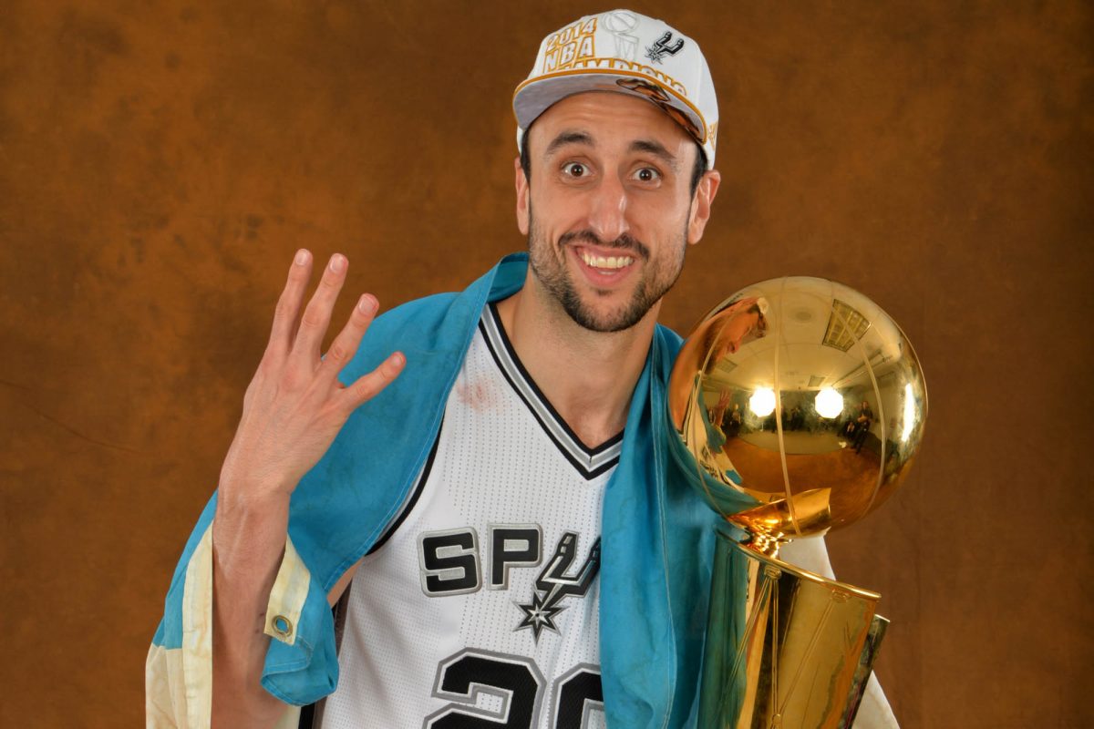 Manu Ginóbili ganó cuatro anillos de la NBA con San Antonio Spurs. Gentileza.