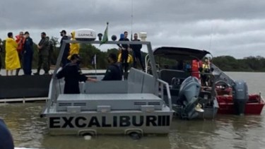La tormenta sorprendió a los pescadores con vientos superiores a los 45 kilómetros por hora y abundante lluvia.