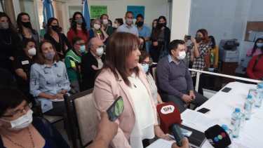 Hubo un fuerte respaldo para evitar el remate del edificio del ADOS. (Oscar Livera)