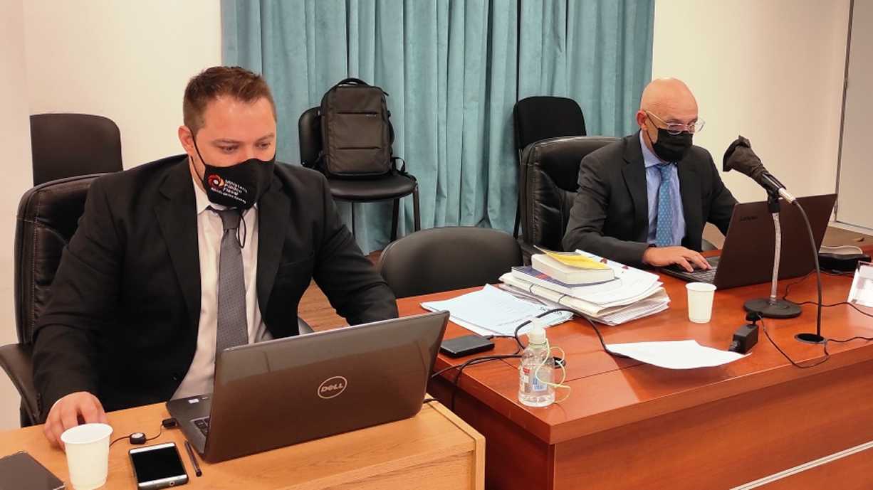 Impulsan la acusación  el fiscal jefe Pablo Vignaroli y es asistido por Pablo Javega, Foto: Gentileza Ministerio Público Fiscal de Neuquén.