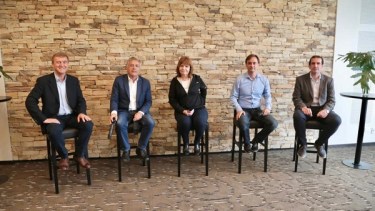 La presidenta del PRO, Patricia Bullrich y el presidente de la UCR Alfredo Cornejo estuvieron en Neuquén  para apoyar a los candidatos a concejal Juan Peláez y a diputado Pablo Cervi (Gentileza Prensa UCR)