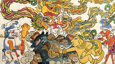 En el libro sagrado de los mayas, el Popol Vuh, en un comienzo sólo existían el cielo y el agua (mar). 