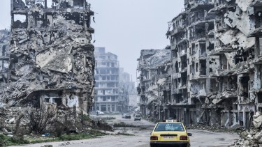 La guerra civil deja desolación y destrucción (Foto: Matías Quirno Costa)