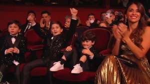 Balón de Oro 2021: mirá la celebración de Thiago, Mateo y Ciro Messi que se volvió viral