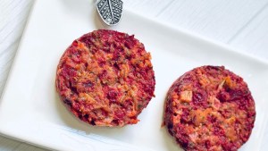 Burguer de remolacha y arroz
