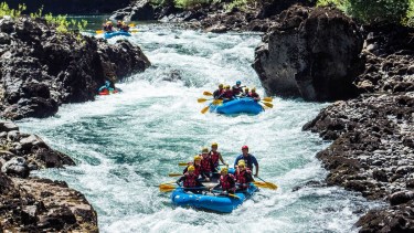 El rafting es una de las actividades de turismo activo que Bariloche impulsa para este fin de semana largo. Gentileza ATAP