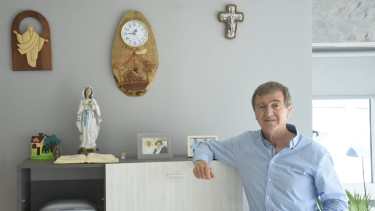 Tortoriello en la oficina central de su empresa. (Florencia Salto)