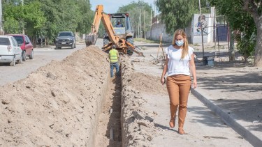 La obra se inició en calle San Luis con el recambio de cañería. 