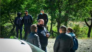 El jefe de la Policía, Osvaldo Tellería, en Cuesta del Ternero (Foto: Marcelo Martínez)