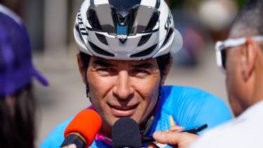 Richeze hablando con los medios. Foto: Carlos Mir 