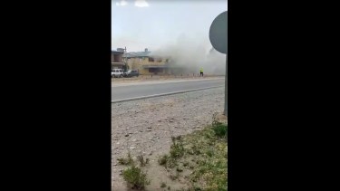 Incendio de viviendas en Picún Leufú. Foto: gentileza RTN