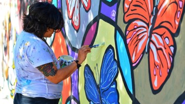 El mural está en la escuela 152 (Foto: gentileza)