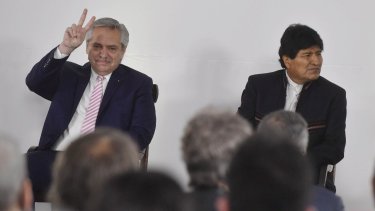 El presidente estuvo en la presentación del libro "Evo. Operación Rescate".