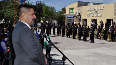 El intendente Nelson Quinteros (PS) resaltó los logros e hizo un llamado a los vecinos a "seguir trabajando por un pueblo cada día mejor". Foto: José Mellado.