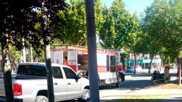 El hombre se roció con alcohol en el área privada, donde se encuentra la intendenta. Foto: Gentileza.