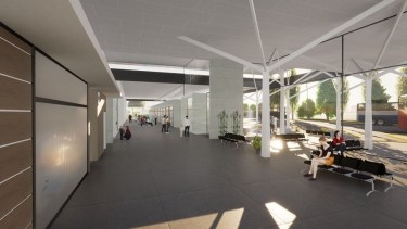 La obra consiste y ampliar la actual terminal de Viedma. 