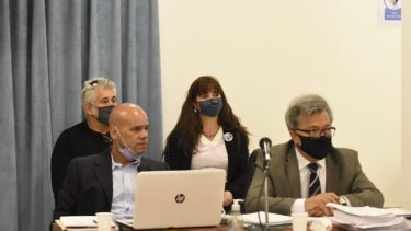 Marcelo Medrano y Ricardo Mendaña, abogados de Sandra Rodríguez y sus hijas. Foto Florencia Salto.