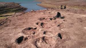 Encontraron nuevas huellas de dinosaurios en El Chocón y se podrán visitar